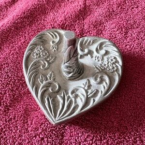 Heart-Shaped Silver Jewelry Holder